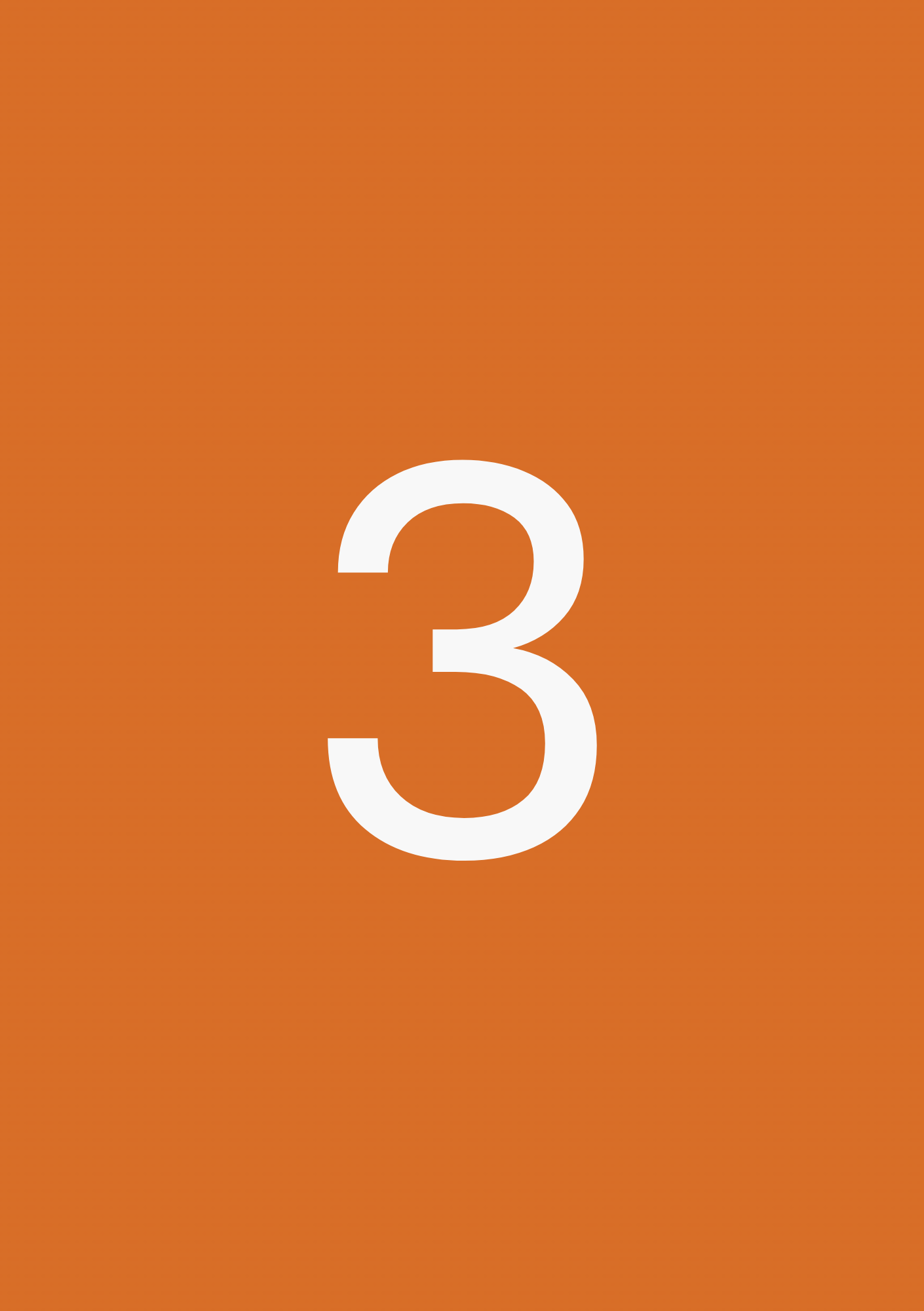 Total fundo laranja com um numero 3